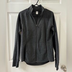 Old Navy Active Dark Gray Fleece Jacket - S